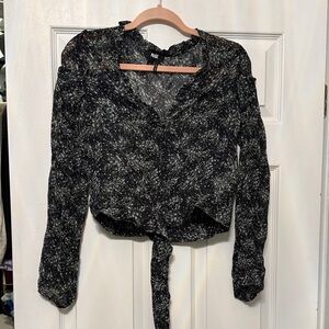 PAIGE Monochrome Patterned Women's Blouse